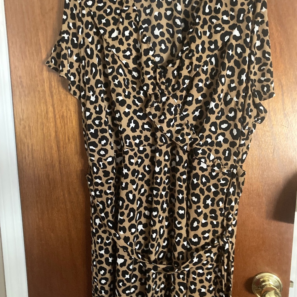 Michael Kors Plus 3X Dress Animal Print